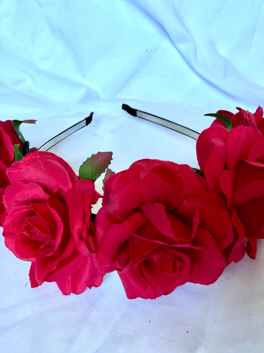 Day of the Dead Red Rose Flower Crown Headband Rose Headband  Cosplay Halloween